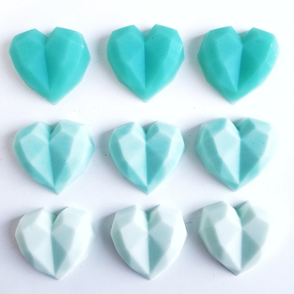 I Heart You ~ Set of 3 Diamond Heart Shea Butter Soaps