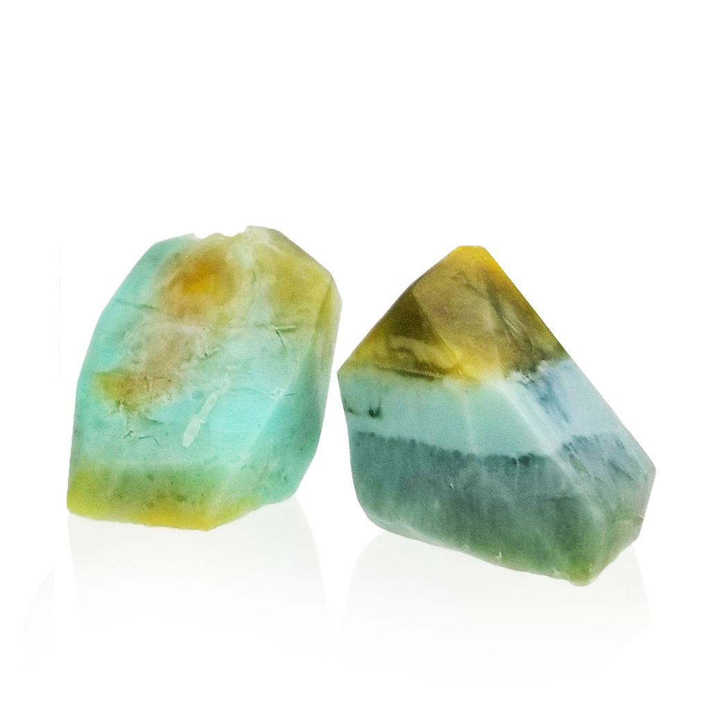 Glow Gems - Set of 2 handcrafted natural gemstone soaps