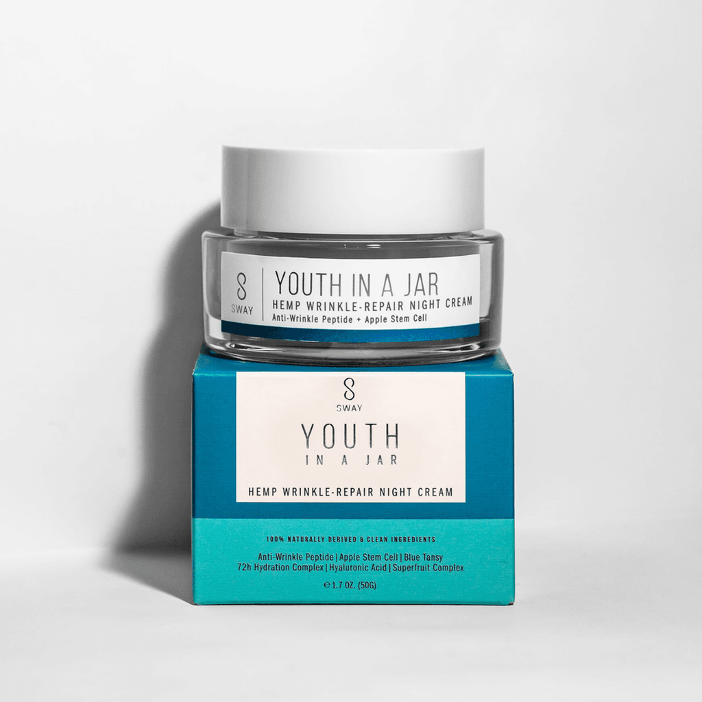 SWAY Youth in a Jar Hemp Wrinkle-Repair Night Cream with Blue Tansy